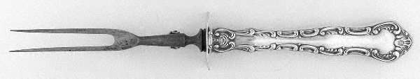 Strasbourg (Sterling, Lion-Anchor-G, 1897) Stainless-Prong Game Carving Fork