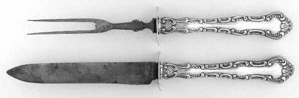 Strasbourg (Sterling, Lion-Anchor-G, 1897) Stainless Blade, Game 2-Piece Carving Set