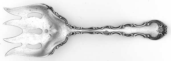 Strasbourg (Sterling, Lion-Anchor-G, 1897) Large Solid Fish Serving Fork