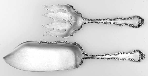 Strasbourg (Sterling, Lion-Anchor-G, 1897) 2 Piece Large Solid Fish Serving Set