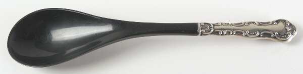 Strasbourg (Sterling, Lion-Anchor-G, 1897) Salad Serving Spoon with Plastic Bowl