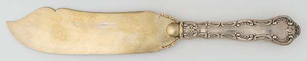 Strasbourg (Sterling, Lion-Anchor-G, 1897) Large Hollow Handle Ice Cream Slicer Sterling Bld