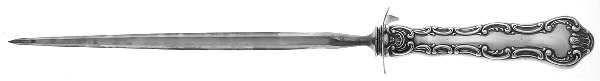 Strasbourg (Sterling, Lion-Anchor-G, 1897) Large Roast Steel Rod Knife Sharpener