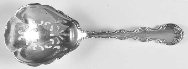 Strasbourg (Sterling, Lion-Anchor-G, 1897) Pierced Nut Serving Spoon