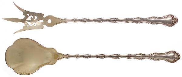 Strasbourg (Sterling, Lion-Anchor-G, 1897) 2 Pc Large Lettuce Serving Set