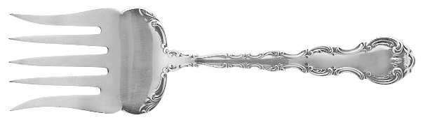 Strasbourg (Sterling, Lion-Anchor-G, 1897) Large Solid Tined Sardine Serving Fork
