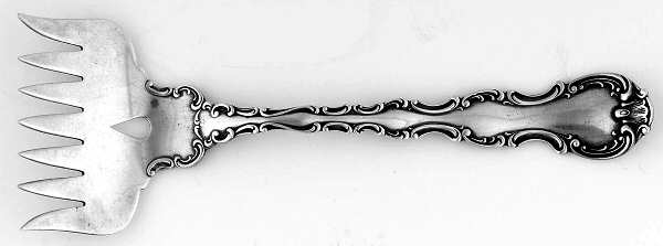 Strasbourg (Sterling, Lion-Anchor-G, 1897) Large Solid Tined Sardine Serving Fork