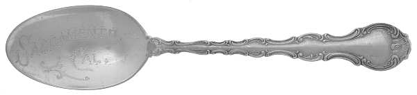 Strasbourg (Sterling, Lion-Anchor-G, 1897) Souvenir Spoon (Five O'Clock)