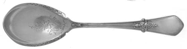 Swiss (Sterling, 1870) Bright Cut Bowl Sugar Spoon