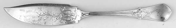 Swiss (Sterling, 1870) Bright Cut Solid Pickle Serving Knife