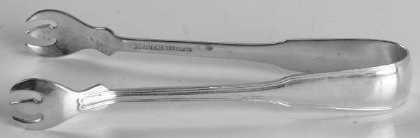 Threaded Antique-Threaded (Sterling, 1855) Small Sugar Tongs