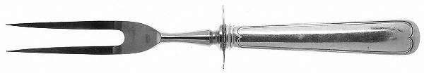 Threaded Antique-Threaded (Sterling, 1855) Small Steak Carving Fork with Stainless Prongs