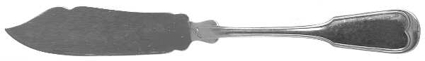 Threaded Antique-Threaded (Sterling, 1855) Flat Handle Master Butter Knife
