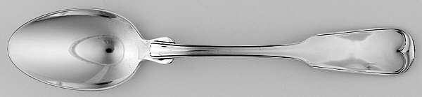Threaded Antique-Threaded (Sterling, 1855) Dessert/Oval Soup Spoon
