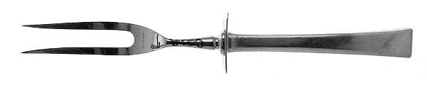 Theme (Sterling, 1954) Small Carving Fork W/Sterling Guard