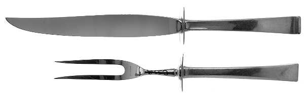 Theme (Sterling, 1954) 2 Piece Small Carving Set W/ Sterling Guard