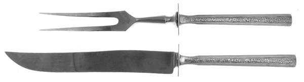 Trilogy (Sterling, 1969) (2 Pc)Carving Set-Lg Stnbl/Roast w/Sterling Guard