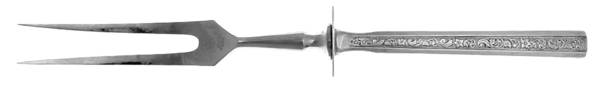 Trilogy (Sterling, 1969) Lg Carving/Roast Fork-Stn Prong w/Sterling Guard
