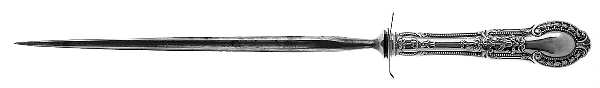 Tuileries (Sterling, 1906) Large Roast Steel Rod Knife Sharpener