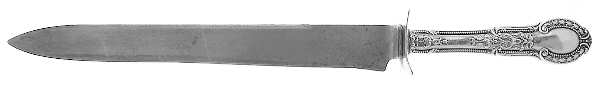 Tuileries (Sterling, 1906) Large Stainless Blade Roast Carving Knife
