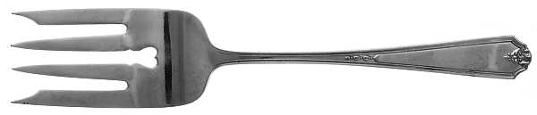Vanity Fair (Silverplate, 1923) Medium Solid Cold Meat Serving Fork