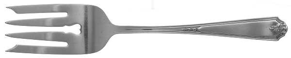 Vanity Fair (Silverplate, 1923) Small Solid Cold Meat Serving Fork