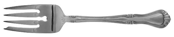 Valcourt (Silverplate, 1988) Medium Solid Cold Meat Serving Fork
