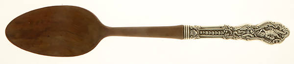 Versailles (Sterling, 1888, No Monograms) Salad Serving Spoon with Wooden Bowl