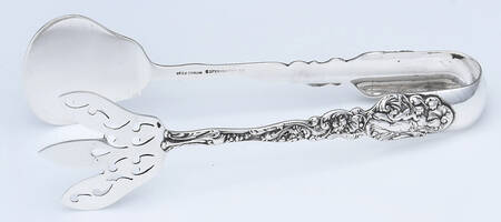 Versailles (Sterling, 1888, No Monograms) Large Solid Sandwich Tongs