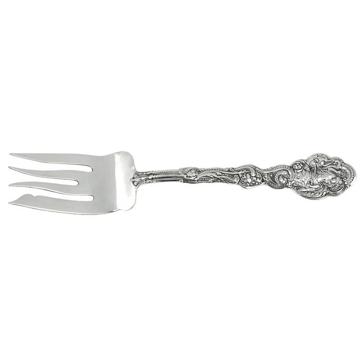Versailles (Sterling, 1888, No Monograms) Medium Solid Cold Meat Serving Fork