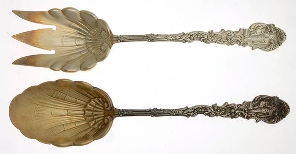 Versailles (Sterling, 1888, No Monograms) Solid Oversized Serving Salad Set