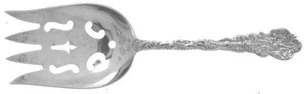 Versailles (Sterling, 1888, No Monograms) Solid Pierced Fish Serving Fork