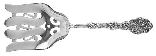 Versailles (Sterling, 1888, No Monograms) Solid Attached Asparagus Server 4 Prongs