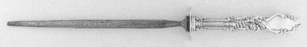 Versailles (Sterling, 1888, No Monograms) Large Knife Sharpener-Steel Rod w/Sterling Guard