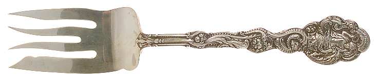Versailles (Sterling, 1888, No Monograms) Medium Solid Cold Meat Serving Fork