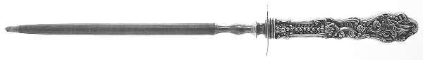 Versailles (Sterling, 1888, No Monograms) Large Roast Steel Rod Knife Sharpener