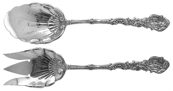 Versailles (Sterling, 1888, No Monograms) Solid Oversized Serving Salad Set
