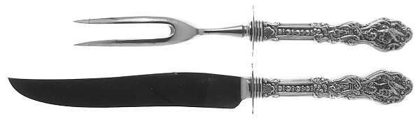 Versailles (Sterling, 1888, No Monograms) Small Stainless Blade 2-Piece Steak Carving Set