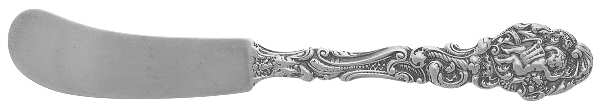 Versailles (Sterling, 1888, No Monograms) Large Flat Handle Butter Spreader