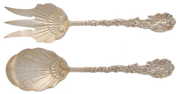 Versailles (Sterling, 1888, No Monograms) (2 Pc) Solid Salad Set