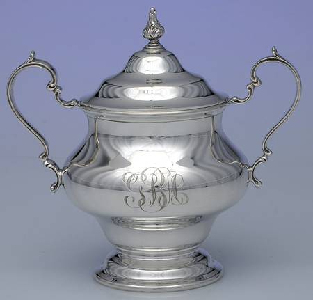 Victorian-Plain (Sterling, Hollowware) Sugar Bowl & Lid