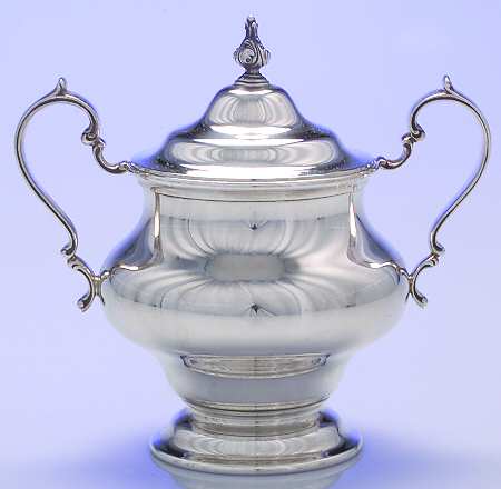 Victorian-Plain (Sterling, Hollowware) Sugar Bowl & Lid