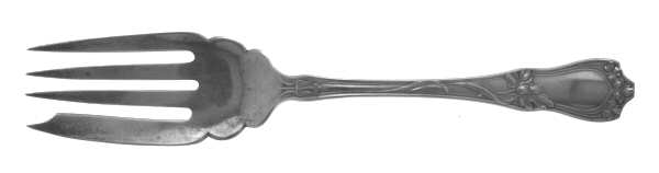 Vine (Sterling, 1910) Small Solid Cold Meat Serving Fork