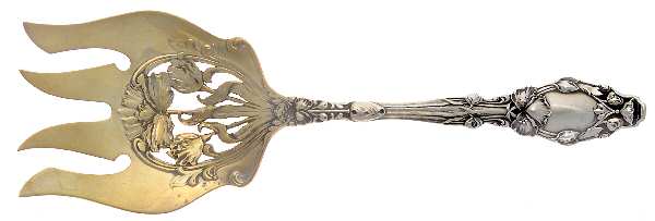 Virginiana (Sterling, 1904-1905, No Monograms) Small Solid Fish Serving Fork