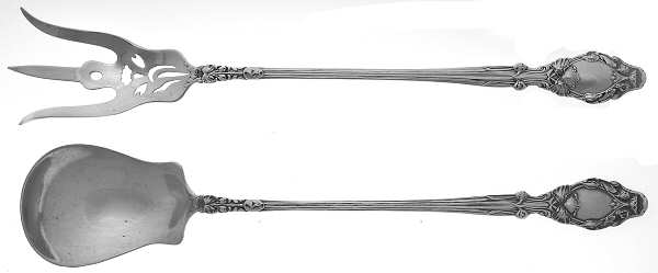 Virginiana (Sterling, 1904-1905, No Monograms) 2 Pc Large Lettuce Serving Set