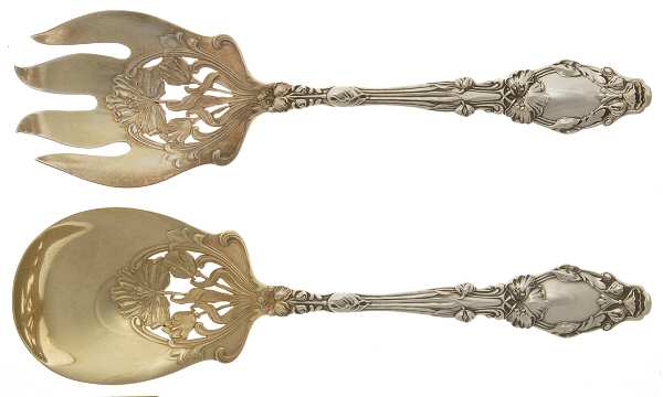 Virginiana (Sterling, 1904-1905, No Monograms) (2 Pc) Solid Salad Set