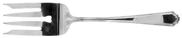 Washington Irving (Silverplate, 1923-1927) Large Solid Cold Meat Serving Fork