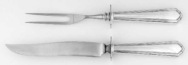 Washington Irving (Silverplate, 1923-1927) Small Stainless Blade 2-Piece Steak Carving Set