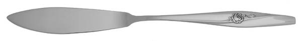 Wave Rose (Stainless) Flat Handle Master Butter Knife