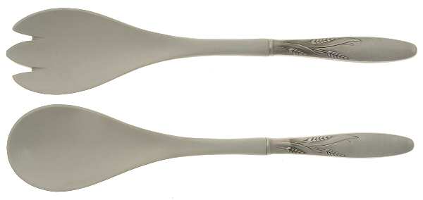 Wheat (Stainless) Plastic Bowl 2-Piece Salad Set